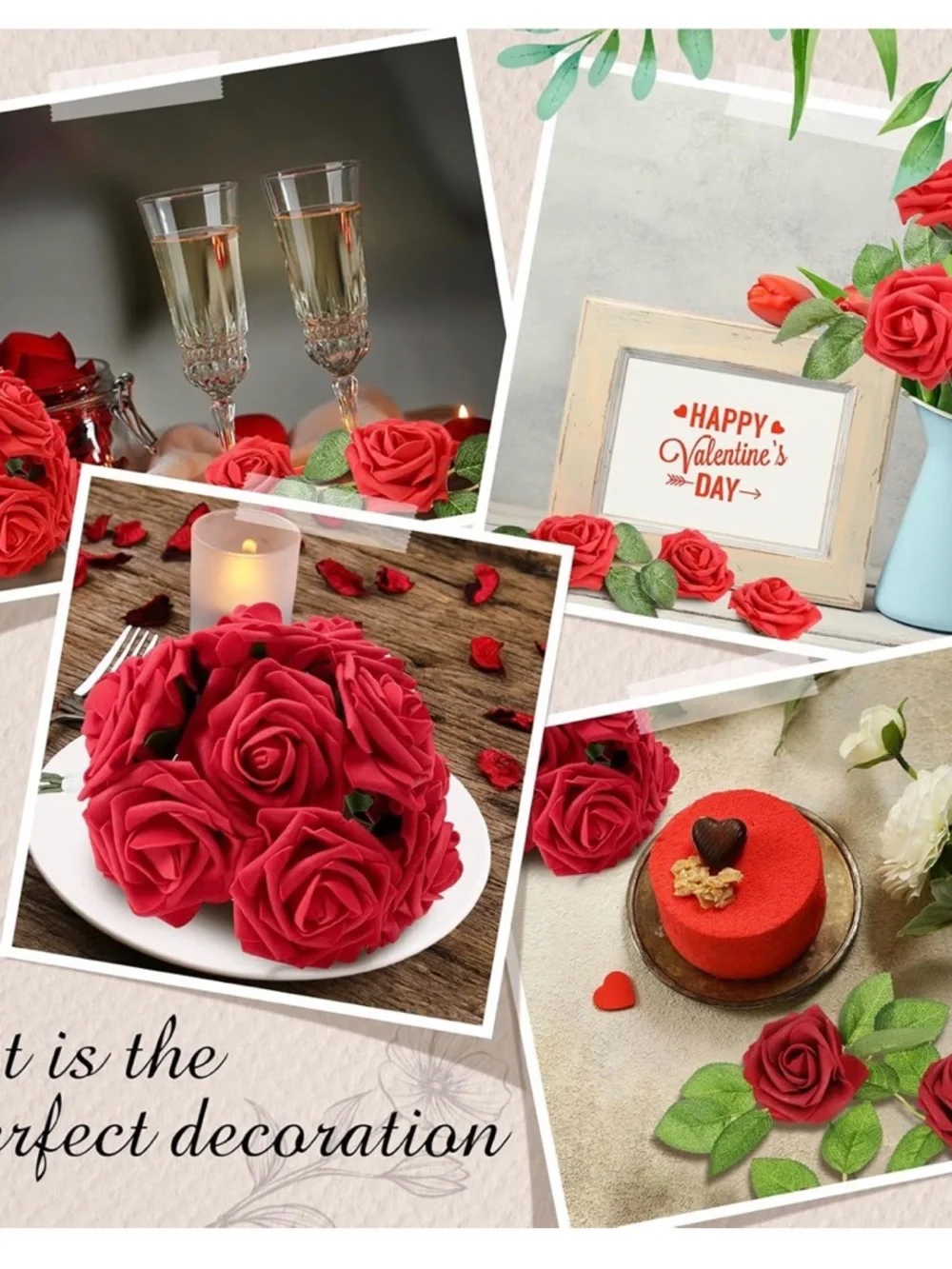 NIB Faux Roses w/Stems 250 Pcs,DIY,Bridal,Burgundy Red,3.15